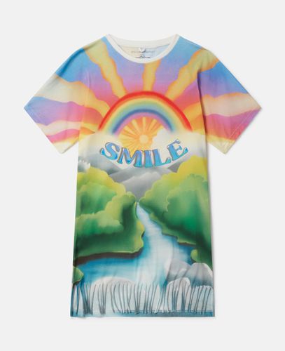 Smile Print T-Shirt Dress, Woman, , Size: 5 - Stella McCartney - Modalova