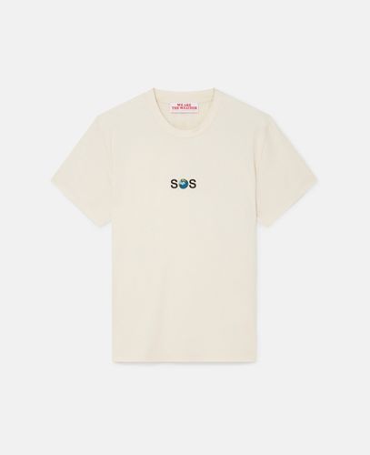 SOS Embroidered Short-Sleeve T-Shirt, Frau, , Größe: XXS - Stella McCartney - Modalova