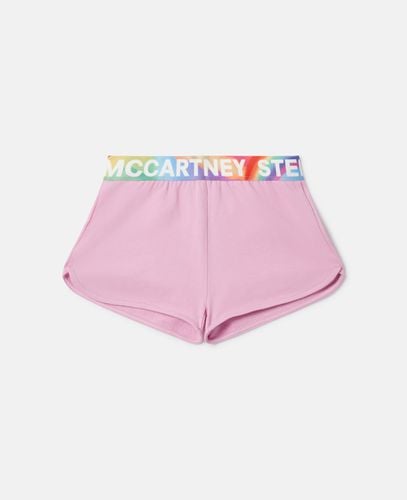 Logo Tape Shorts, Woman, , Size: 8 - Stella McCartney - Modalova