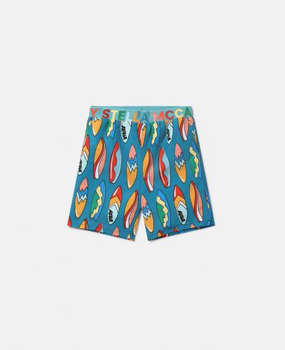 Surfboard Print Swimming Trunks, Donna, , Taglia: 6 - Stella McCartney - Modalova