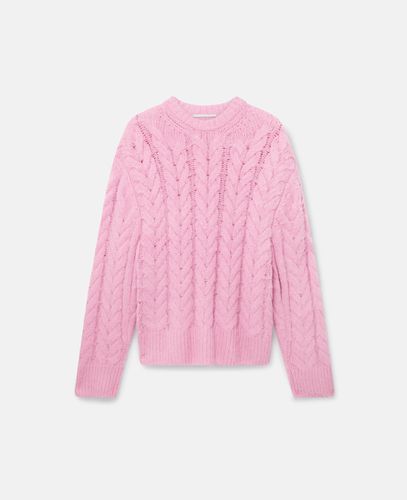 Cape-Pullover mit Zopfmuster, Frau, , Größe: XXS - Stella McCartney - Modalova