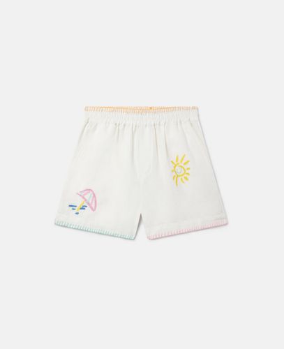 Summer Doodles Embroidery Shorts, Woman, , Size: 12 - Stella McCartney - Modalova