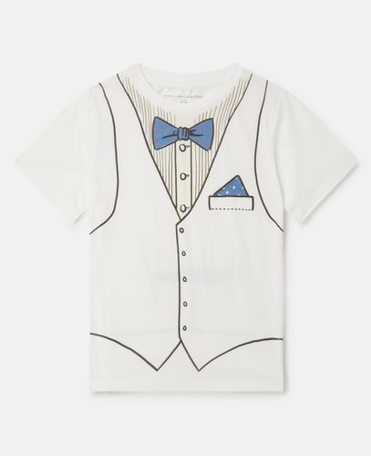 Waistcoat Trompe-L'ail Print T-Shirt, Donna, , Taglia: 2 - Stella McCartney - Modalova