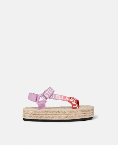 Logo Tape Platform Espadrille Sandals, Woman, , Size: 31 - Stella McCartney - Modalova