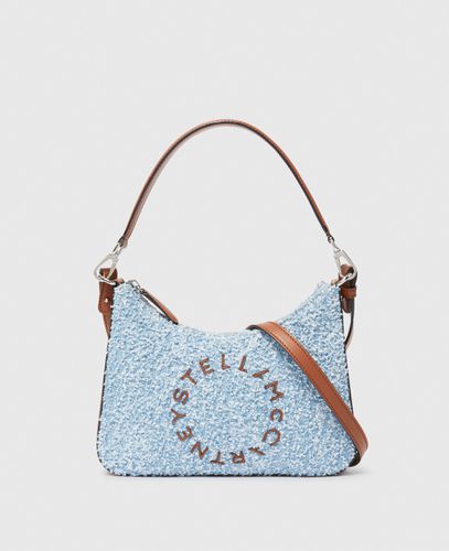 Borsa a Spalla e a Tracolla con Logo in Denim Bouclé, Donna - Stella McCartney - Modalova