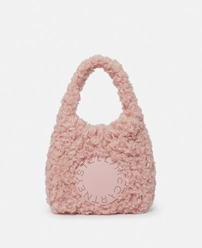 Tote Hobo Piccola in Morbido Teddy con Logo, Donna - Stella McCartney - Modalova