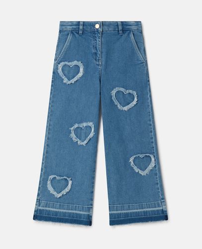 Jeans elasticizzati con toppa a cuore sfrangiata, , Taglia: 14h - Stella McCartney - Modalova