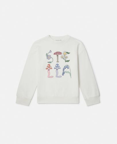 Stella Woodland Lettering Crewneck Sweatshirt, Woman, , Size: 3 - Stella McCartney - Modalova