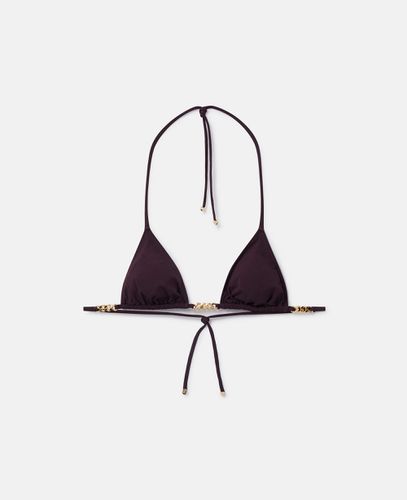 Top bikini a triangolo con catena Falabella, Donna, , Taglia: XS - Stella McCartney - Modalova