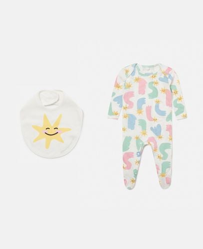 Shooting Star Sleepsuit and Bib Set, Woman, , Size: 12m - Stella McCartney - Modalova