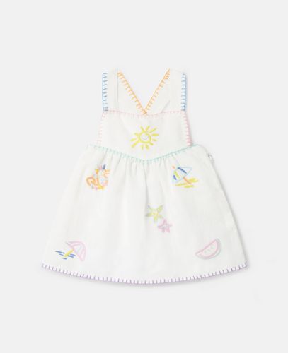 Summer Doodles Embroidery Pinafore Dress, Woman, , Size: 9m - Stella McCartney - Modalova