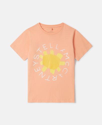 Medallion Logo Sunflower T-Shirt, Donna, , Taglia: 2 - Stella McCartney - Modalova