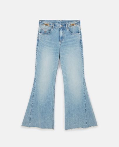 Jeans Svasati a Vita Bassa Impreziositi da Fibbie, Donna, , Taglia: 26 - Stella McCartney - Modalova