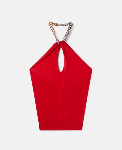 Frayme Chain-Embellished Halterneck Top, Woman, , Size: XS - Stella McCartney - Modalova
