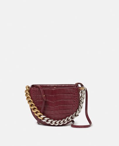 Borsa a tracolla small con patta goffrata effetto coccodrillo Frayme, Donna - Stella McCartney - Modalova