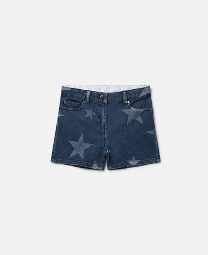 Star Print Denim Shorts, Woman, , Size: 2 - Stella McCartney - Modalova