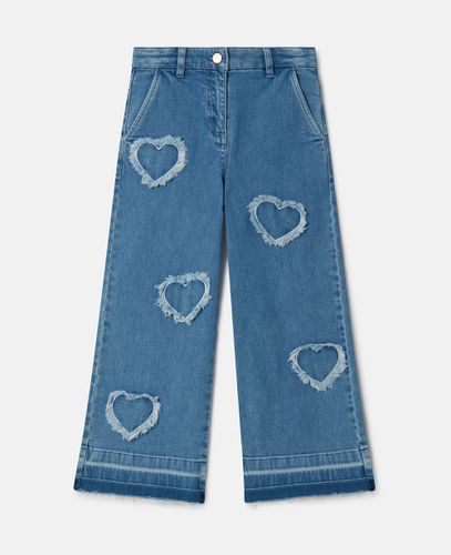 Fringed-Heart Patch Stretch-Denim Jeans, , Size: 5 - Stella McCartney - Modalova