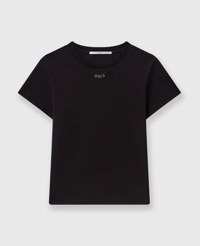 T-Shirt con Logo Charm, Donna, , Taglia: L - Stella McCartney - Modalova