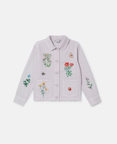 Flower Embroidered Collared Jacket, , Size: 3 - Stella McCartney - Modalova
