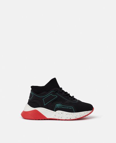 Sneakers stringate con calzino fosforescenti, Donna, , Taglia: 30 - Stella McCartney - Modalova