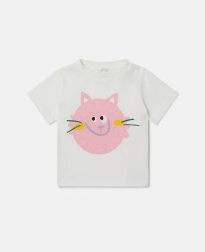 Cat Graphic T-Shirt, Woman, , Size: 24m - Stella McCartney - Modalova