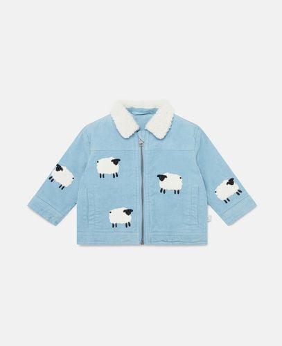 Sheep Pattern Denim Jacket, Woman, , Size: 24m - Stella McCartney - Modalova