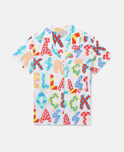 Stella Rocks Short Sleeve Shirt, Donna, , Taglia: 8 - Stella McCartney - Modalova