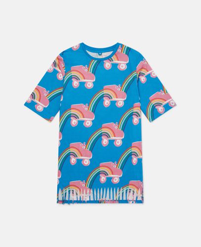 Rollerskate Rainbow Print T-Shirt, Donna, , Taglia: 5 - Stella McCartney - Modalova