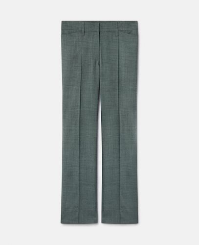 Pantaloni sartoriali in lana Mouline, Donna, , Taglia: 44 - Stella McCartney - Modalova