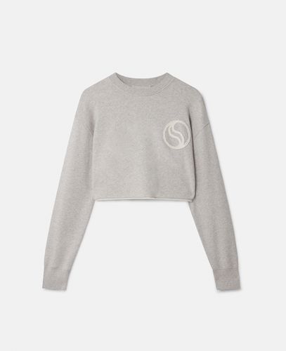 Felpa cropped S-Wave, Donna, , Taglia: L - Stella McCartney - Modalova