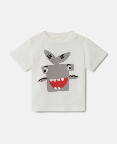 Shark Motif T-Shirt, Donna, , Taglia: 9m - Stella McCartney - Modalova