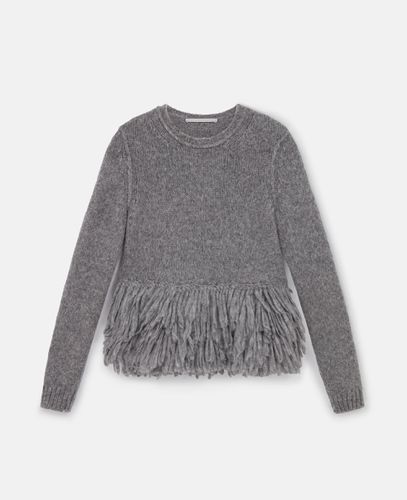 Maglia in Lana con Peplo di Piume, Donna, , Taglia: M - Stella McCartney - Modalova