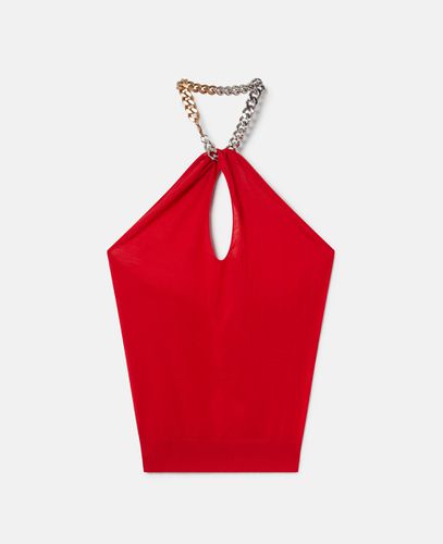 Top a Collo Incrociato Frayme Impreziosito da Catena, Donna, , Taglia: L - Stella McCartney - Modalova