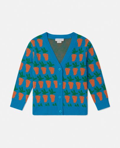 Cardigan Lavorato a Maglia con Grafica Carota, Donna, , Taglia: 5 - Stella McCartney - Modalova