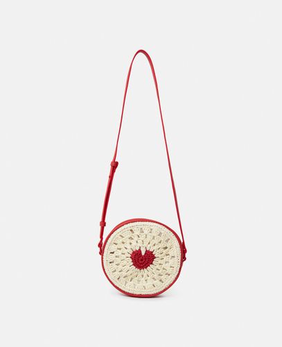 Borsa a tracolla in rafia con cuore - Stella McCartney - Modalova