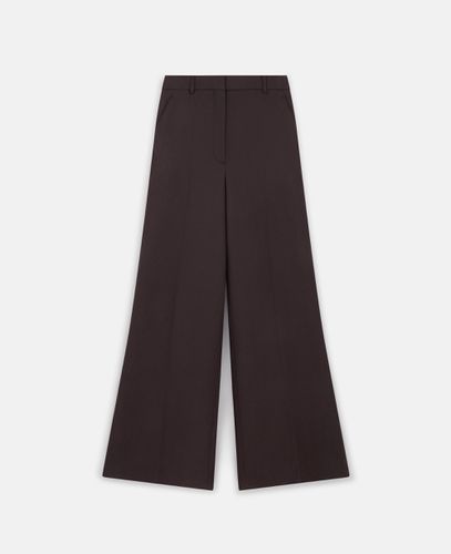 Pantaloni in Lana a Gamba Larga e a Vita Alta, Donna, , Taglia: 38 - Stella McCartney - Modalova