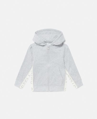 Sweatshirt mit Logo-Grafik, Kapuze und Reissverschluss, Frau, , Größe: 4 - Stella McCartney - Modalova