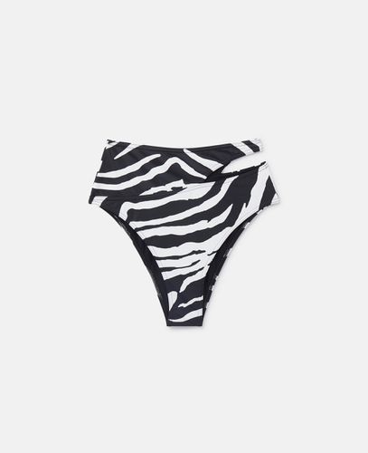 Slip bikini a vita alta con cut-out e stampa zebrata, Donna, /, Taglia: S - Stella McCartney - Modalova