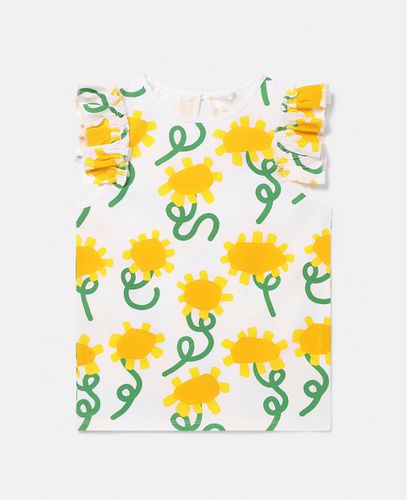 Sunflower Print Sleeveless Top, Donna, , Taglia: 8 - Stella McCartney - Modalova