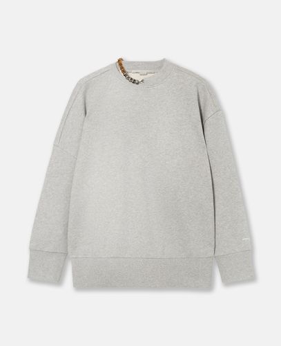 Chain-Embellished Sweatshirt, Woman, , Size: S - Stella McCartney - Modalova