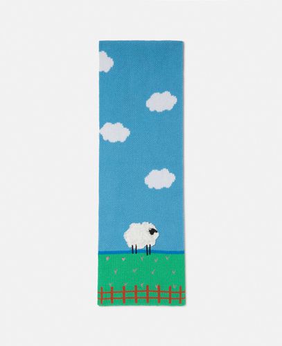 Sheep Embroidered Scarf, Donna, , Taglia: M - Stella McCartney - Modalova