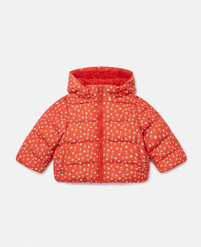 Floral Pattern Hooded Puffer Coat, Woman, , Size: 18m - Stella McCartney - Modalova