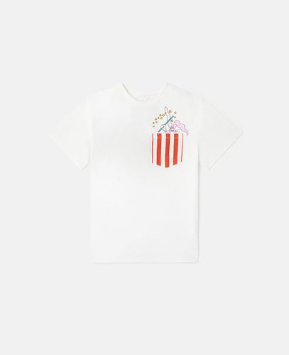 Maglietta girocollo grafica coniglietto mago, , Taglia: 8 - Stella McCartney - Modalova