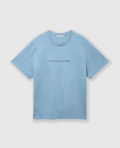 Logo Oversized Cotton T-Shirt, Frau, , Größe: L - Stella McCartney - Modalova