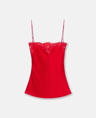 Top Senza Maniche in Pizzo e Satin, Donna, , Taglia: 42 - Stella McCartney - Modalova