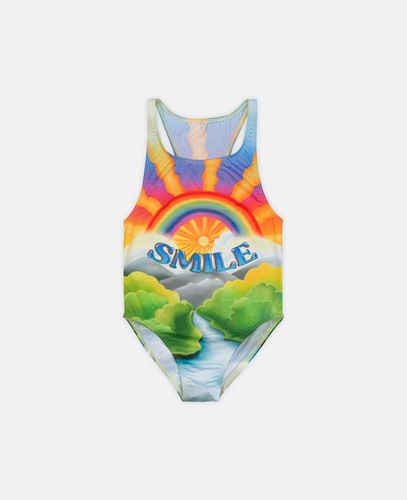 Smile' Rainbow Landscape Print Swimsuit, Woman, , Size: 3 - Stella McCartney - Modalova