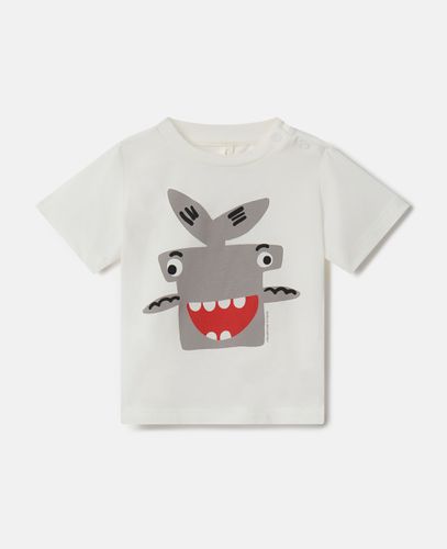 Shark Motif T-Shirt, Donna, , Taglia: 36m - Stella McCartney - Modalova