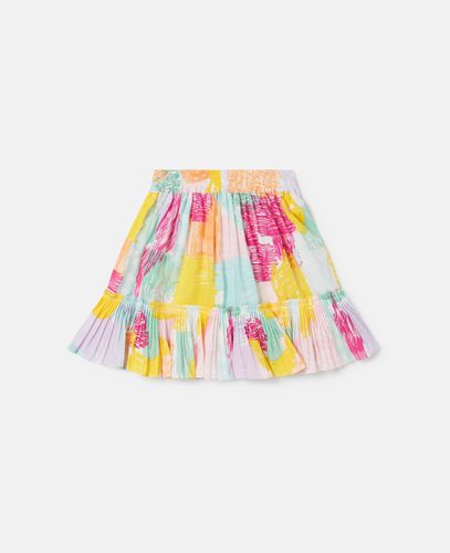 Abstract Doodle Print Ruffle Skater Skirt, Woman, , Size: 5 - Stella McCartney - Modalova