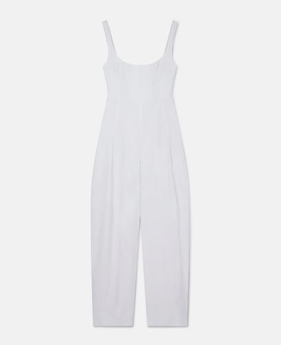 Linen-Cotton Corset Jumpsuit, Woman, , Size: 40 - Stella McCartney - Modalova