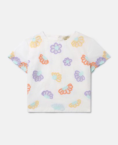 Floral Broderie Anglaise T-Shirt, Donna, , Taglia: 5 - Stella McCartney - Modalova